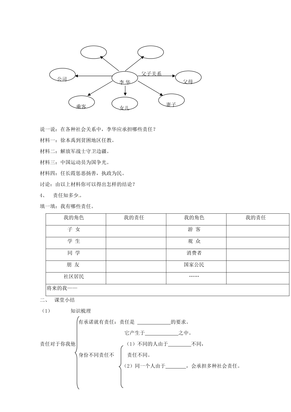 九年级政治第二课《在承担责任中成长》学案（鲁教版九年级）_第2页