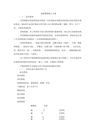 地面整修施工方案