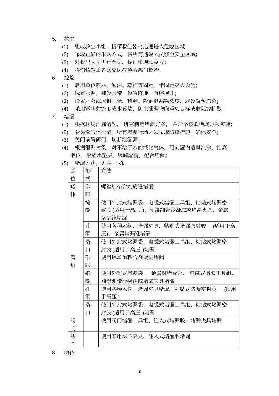 一气体类危险化学品泄漏事故现场处置基本程序_第2页