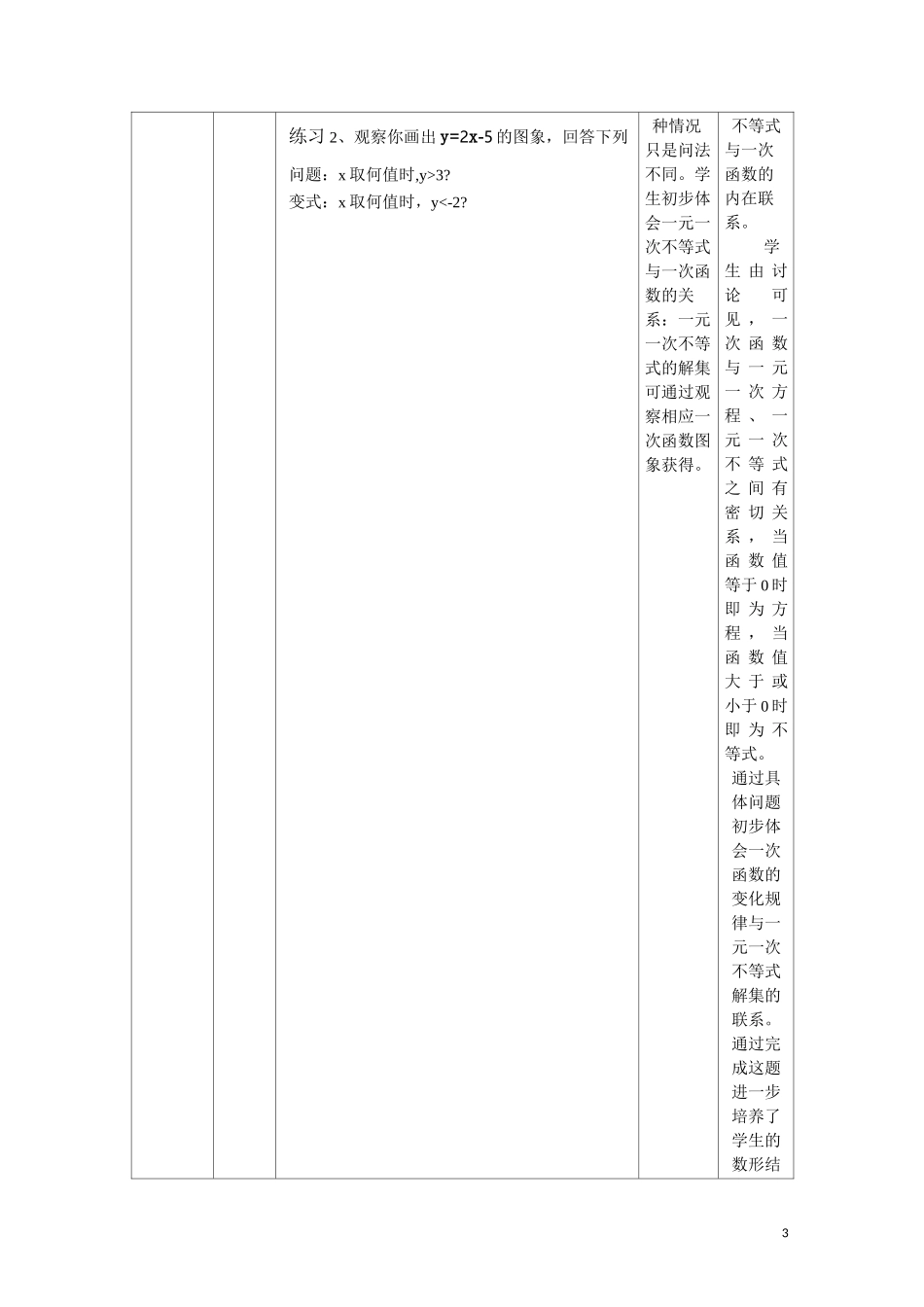 一次函数与一元一次方程的关系--教学设计_第3页