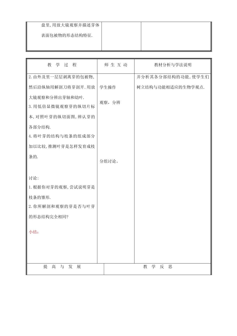 七年级生物上册《营养器官的生长》教学设计2 北师大版教材_第2页