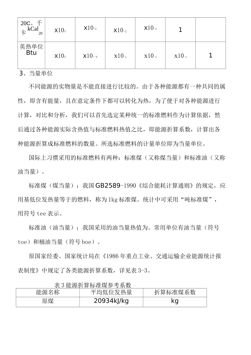标准煤折算系数表_第3页