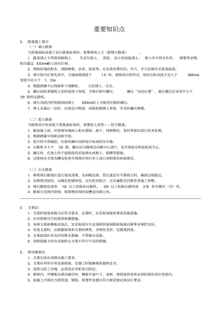 一级建造师知识汇总重要知识点