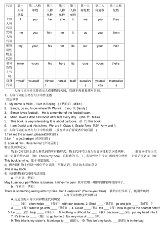 一般过去时的几种句型
