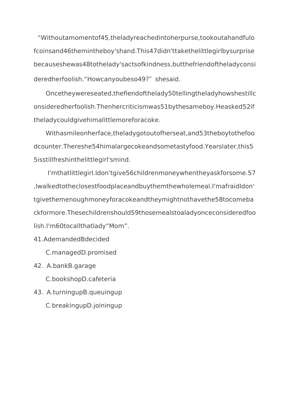 高考英语完形填空正解72字顺口溜,早看早受益!_第2页