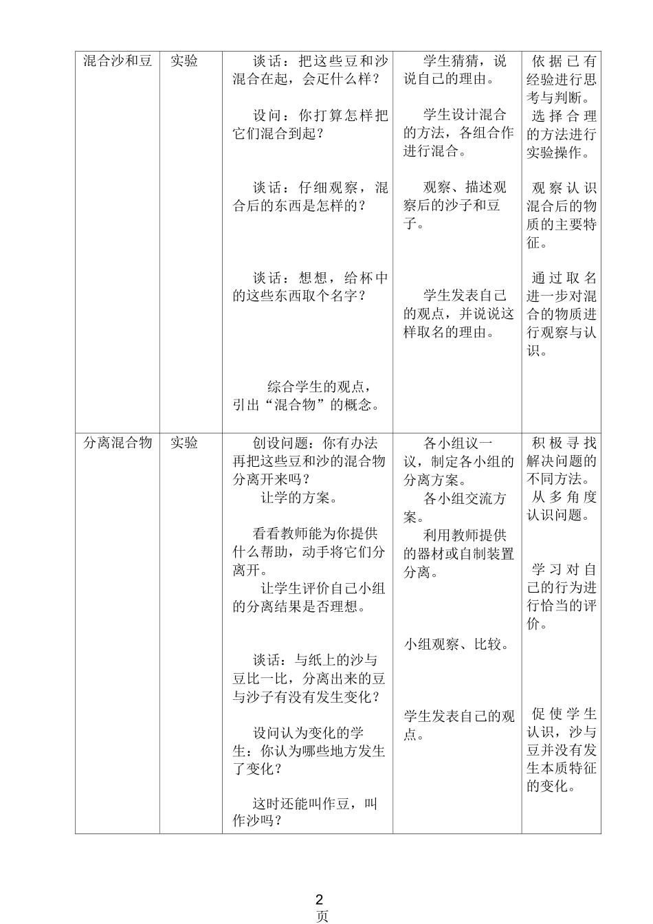 2、《混合与分离》教案_第2页