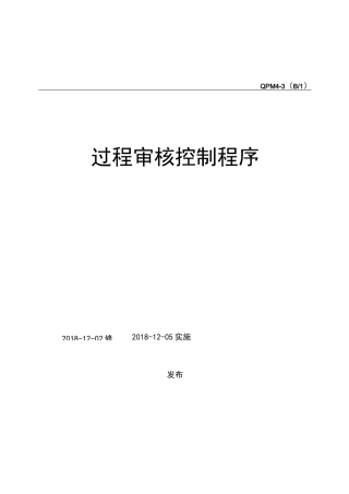 过程审核控制程序