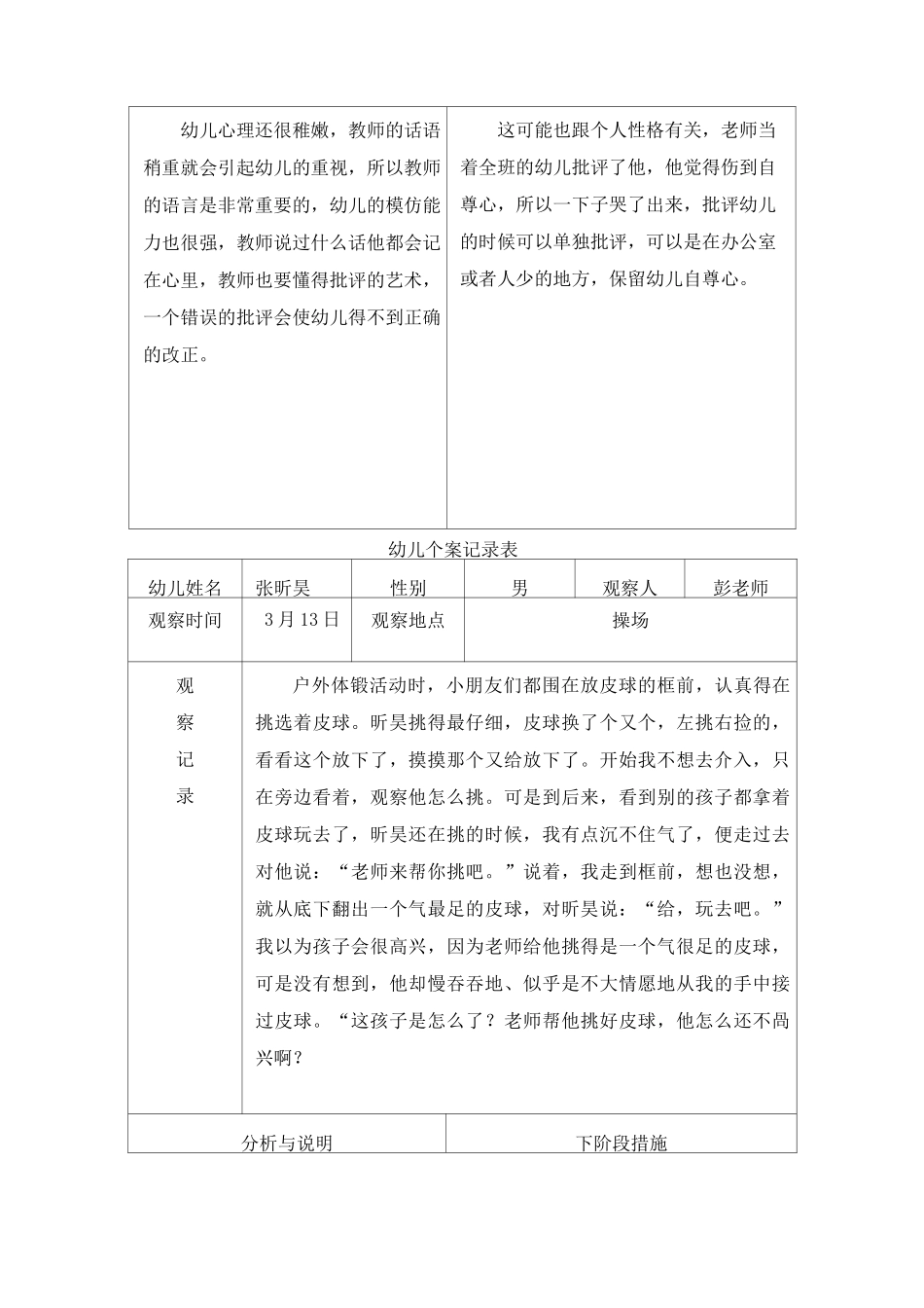 大班观察记录表 _第2页