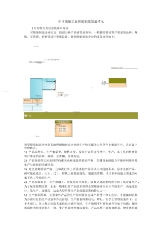 中国船舶工业智能制造发展情况