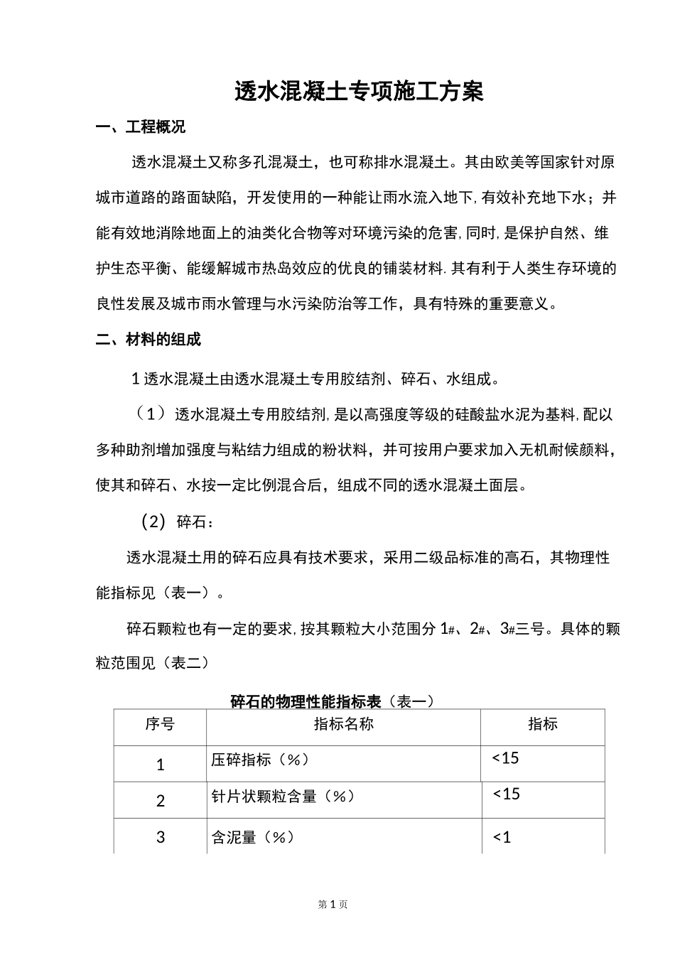 人行道透水混凝土专项施工方案_第1页