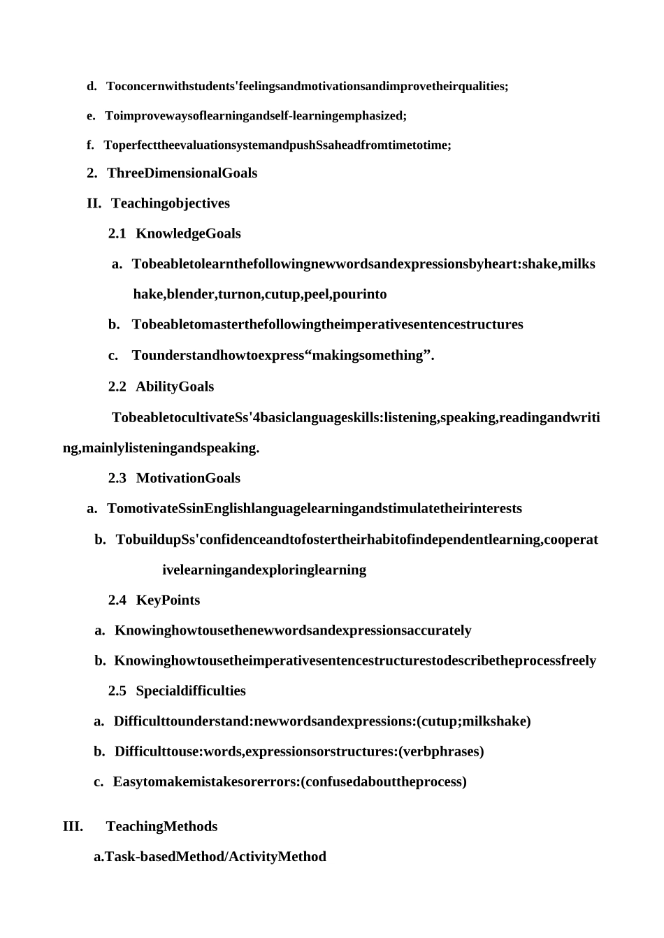 初中英语教学设计模板(新目标)_第2页