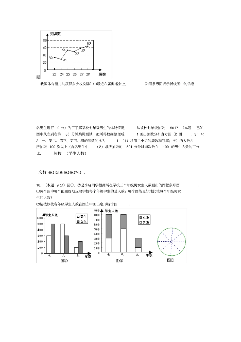 七年级数学数据的收集整理与描述测试题_第3页