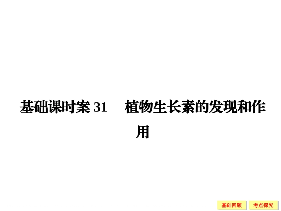 植物生长素的发现和作用复习课_第1页
