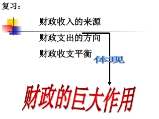财政的巨大作用(课件)