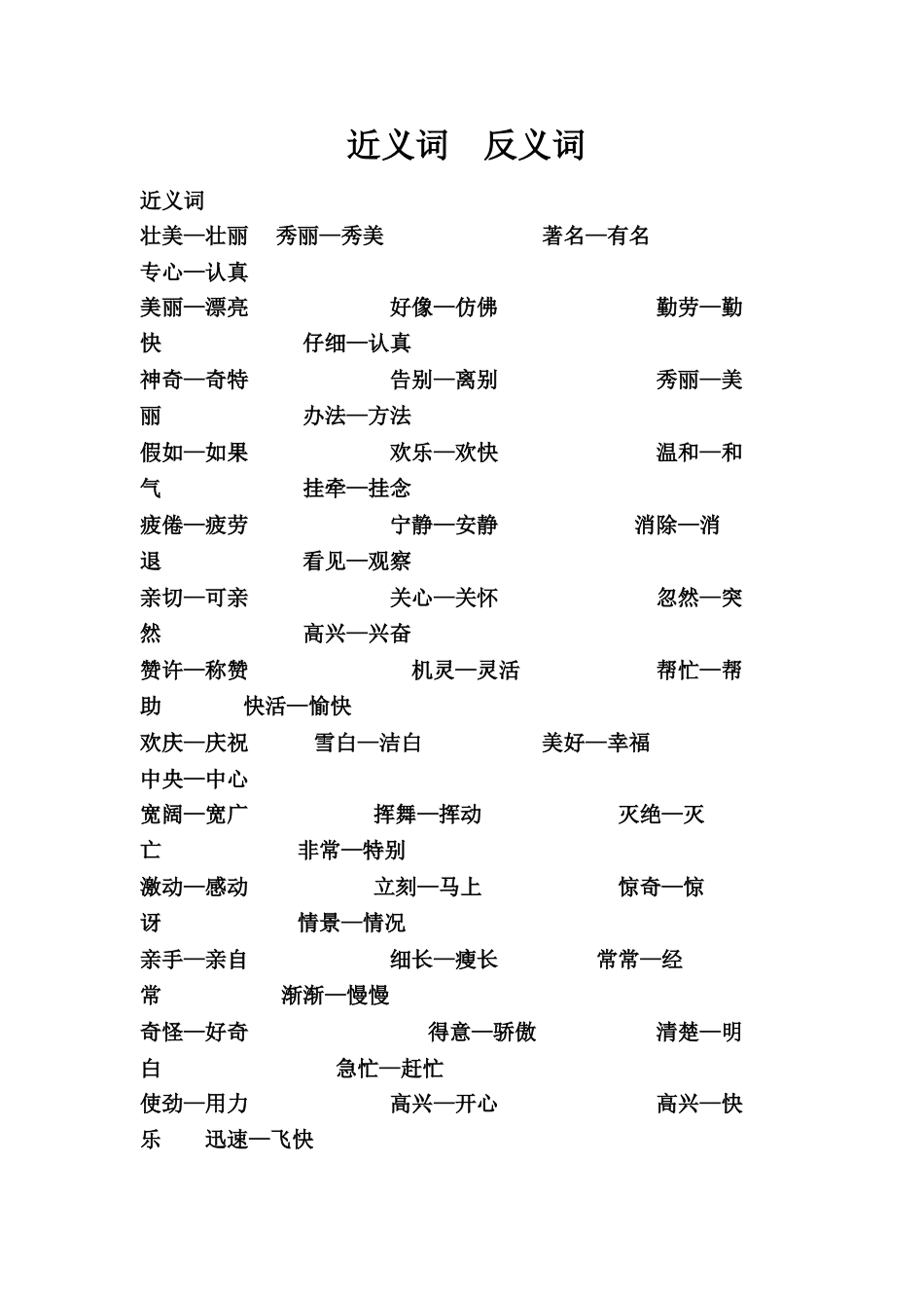 近义词、反义词_第1页