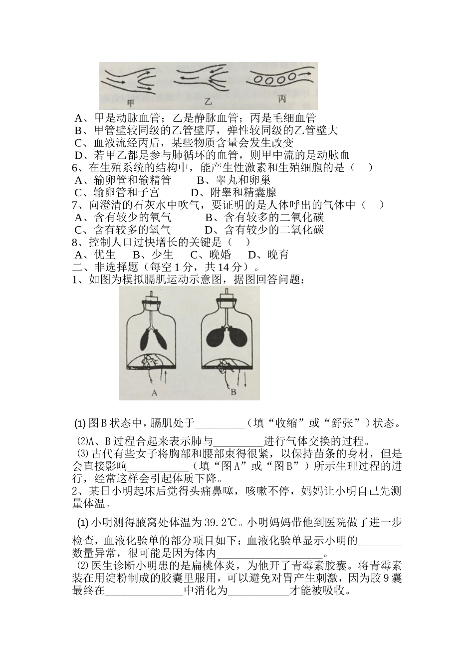 九年级第二次月考_第2页