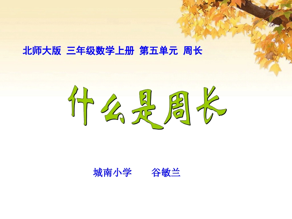 什么是周长PPTxin_第1页