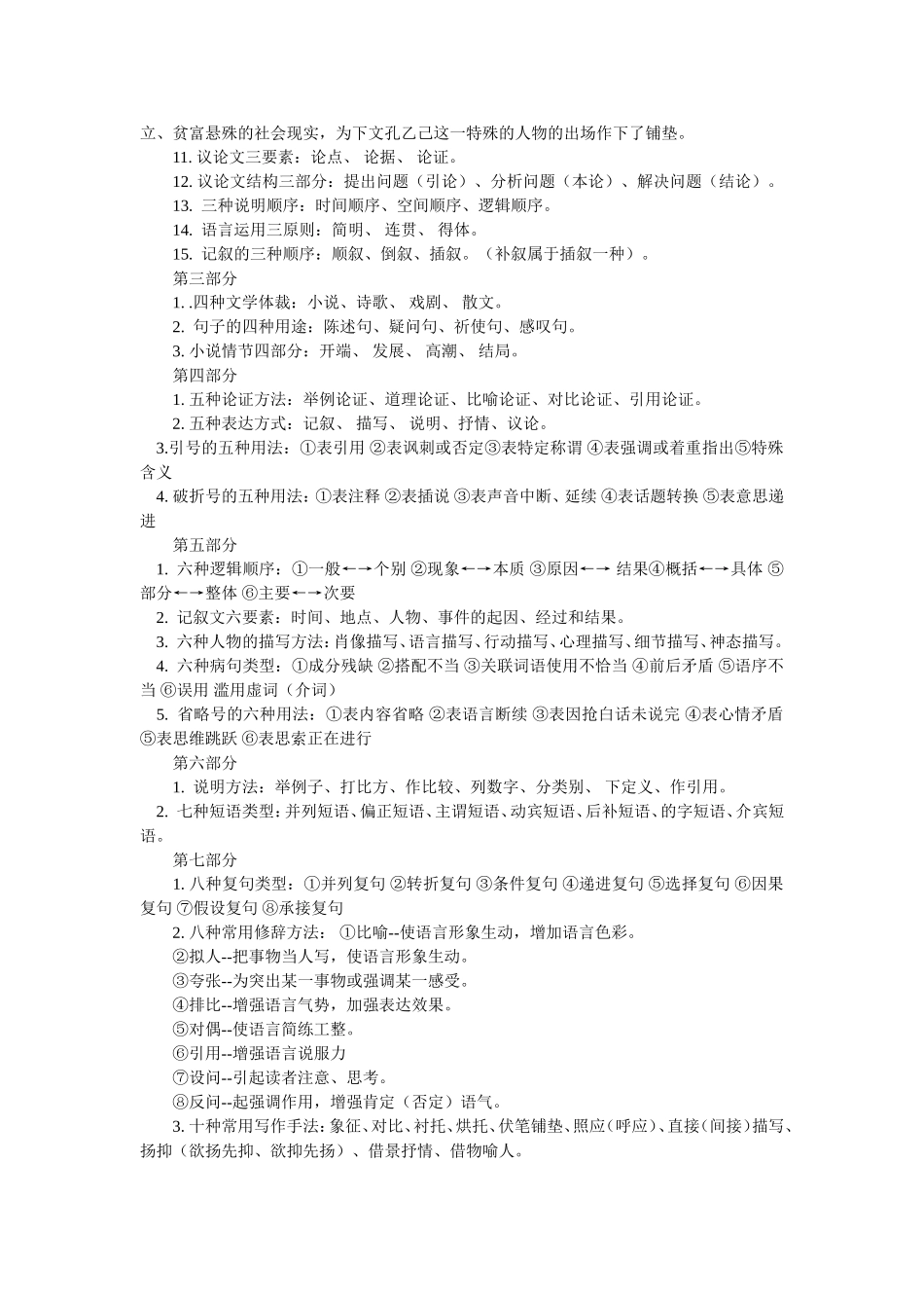 初中语文基础知识点总结归纳_第2页