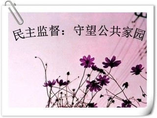 高一政治民主监督课件