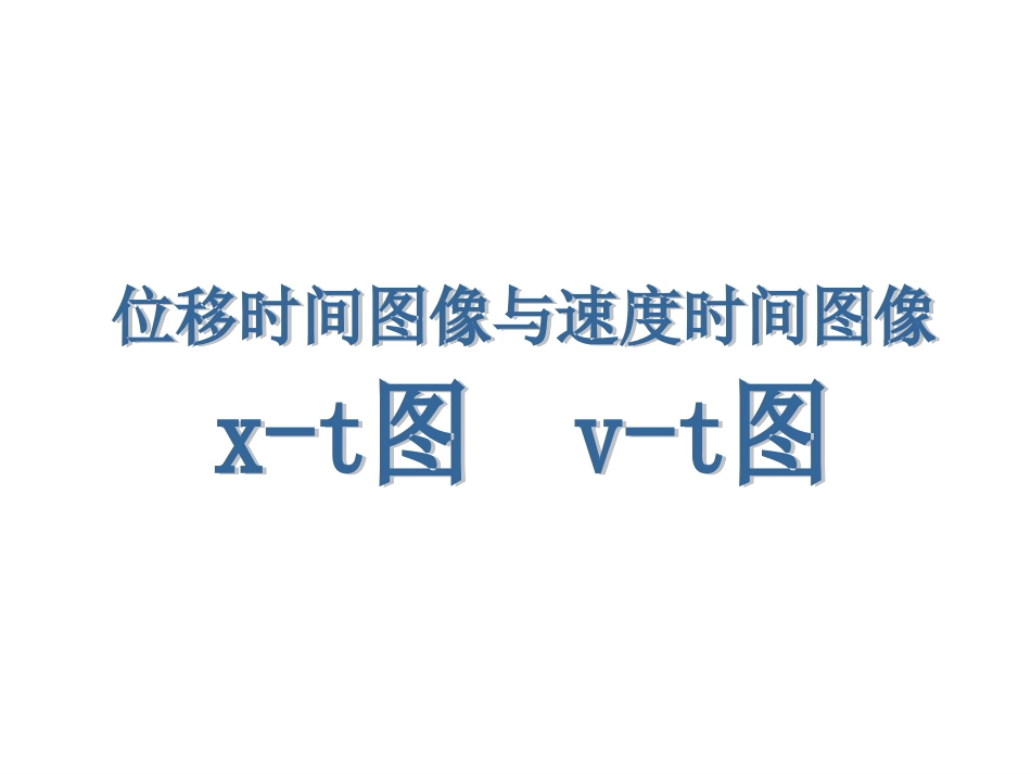 位移时间、速度时间图像_第1页