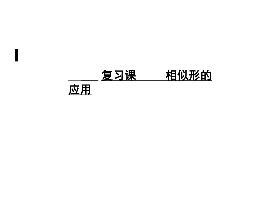 复习课相似形的应用_第1页