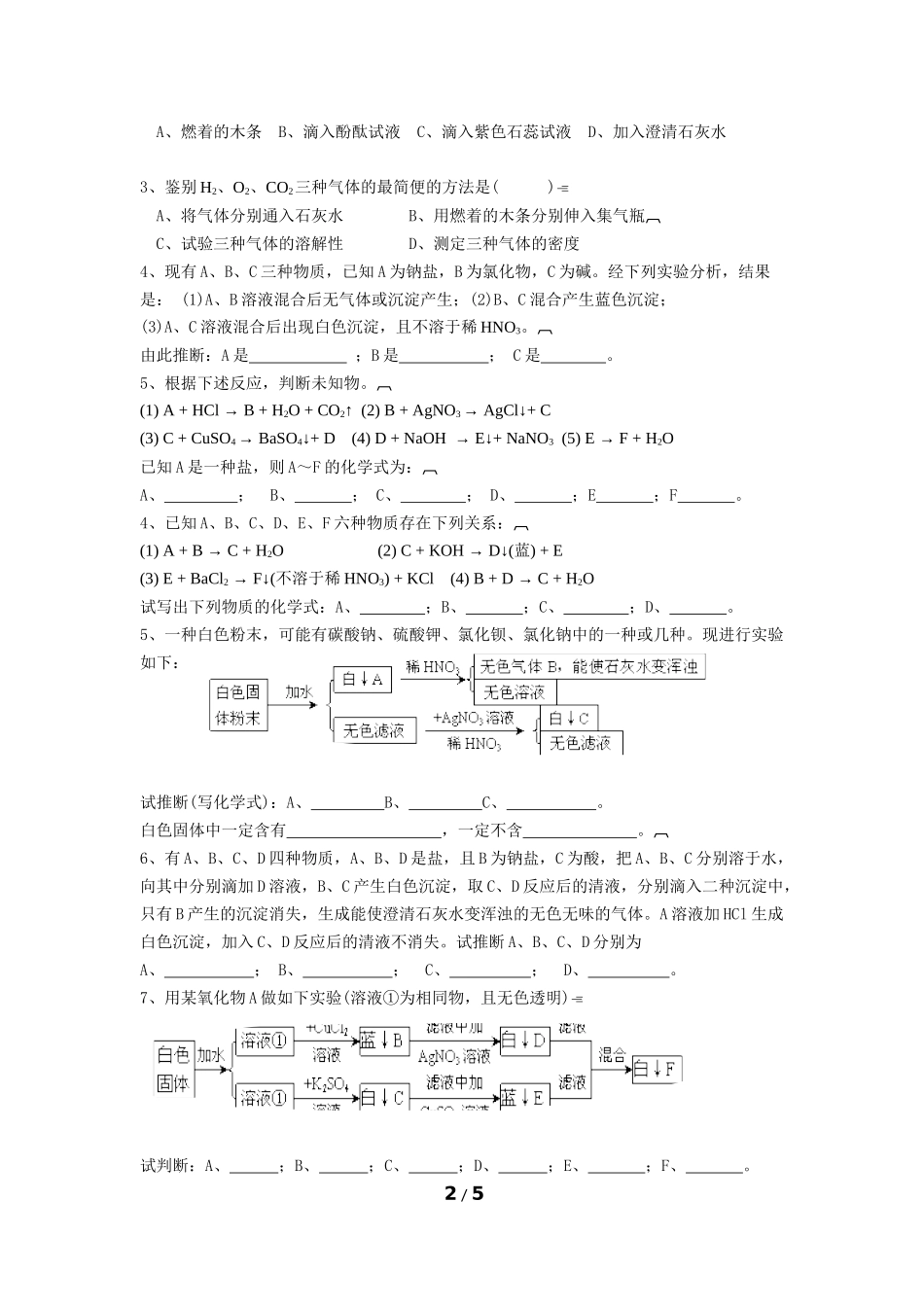物质的检验专题复习_第2页