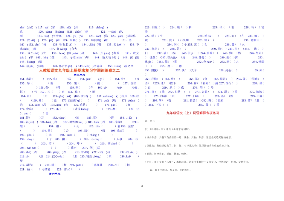 胜利第十三中学初三语文第一学期期末系统复习之一_第3页