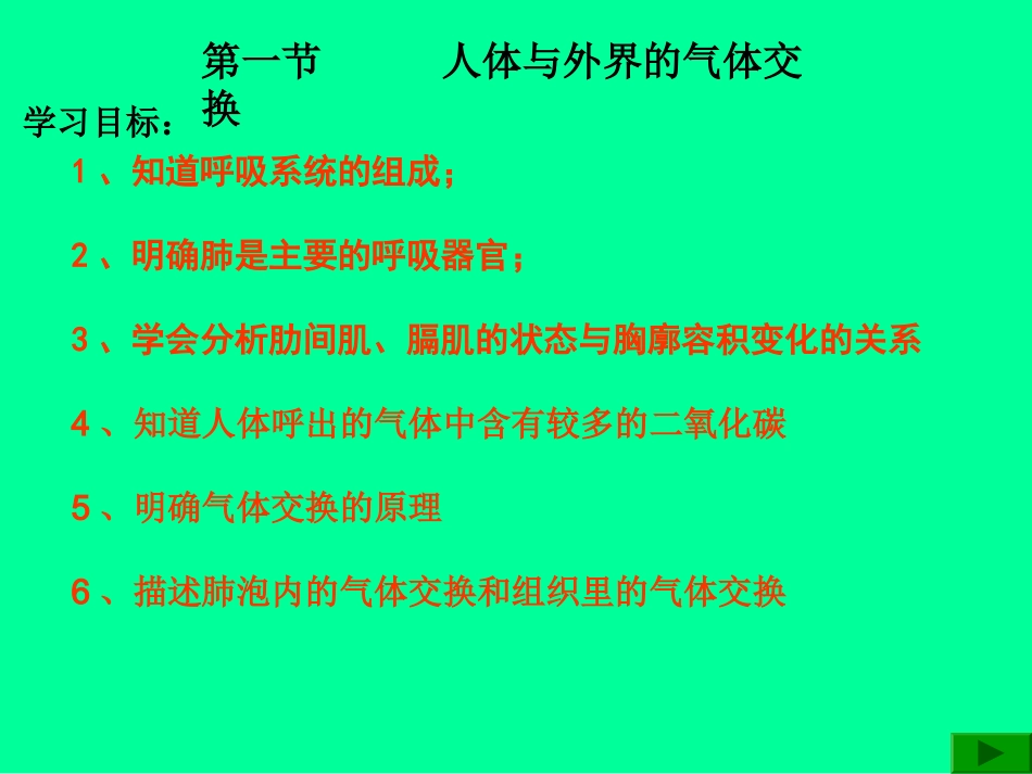 第六课时人体与外界的气体交换_第1页