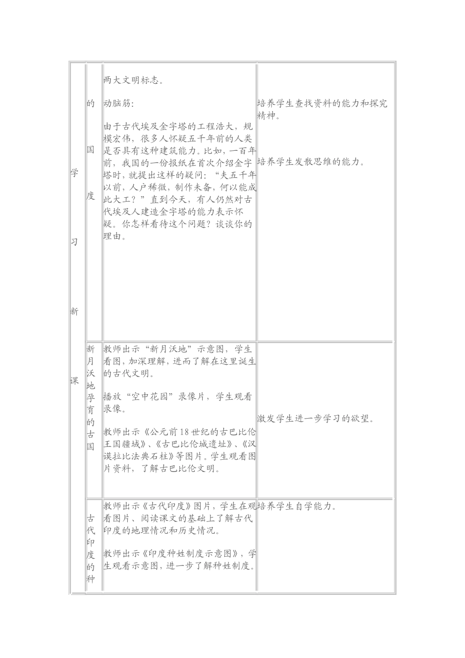 《大河流域——人类文明的摇篮》教学设计_第3页
