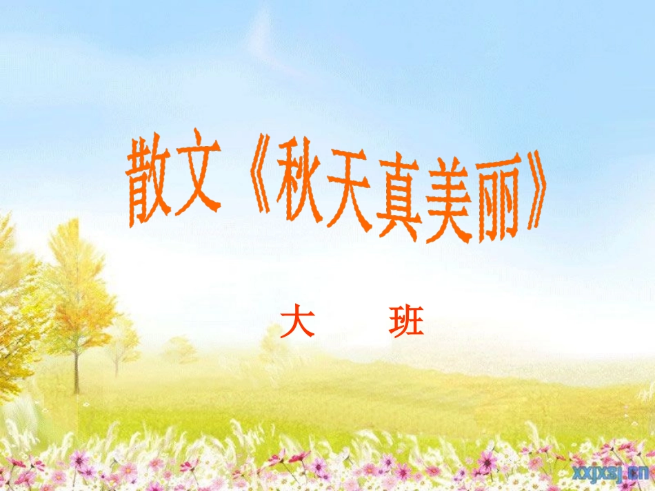 大班散文《秋天真美丽》_第1页