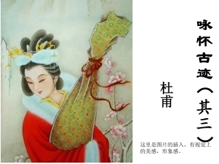 咏怀古迹（其三）