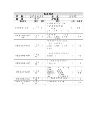 小学信息技术一致性分析