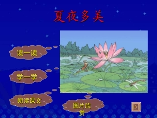 人教版小学一年级语文《夏夜多美》课件
