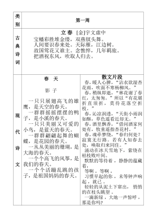 六年级晨诵诗词