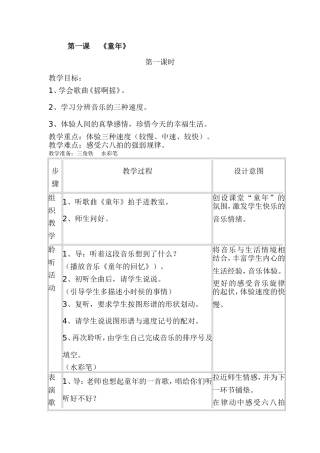 第一课《童年》一