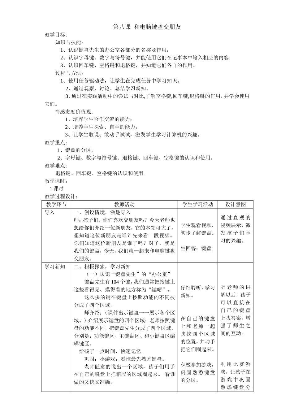 第八课和电脑键盘交朋友_第1页