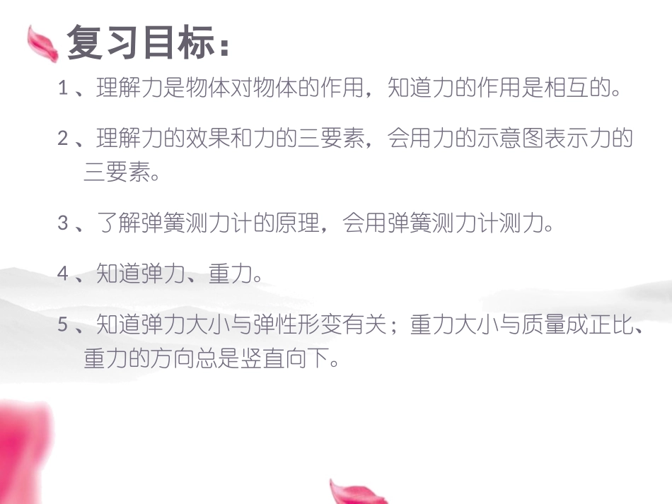 八年级物理下册_第七章_力复习课件_新人教版_第2页