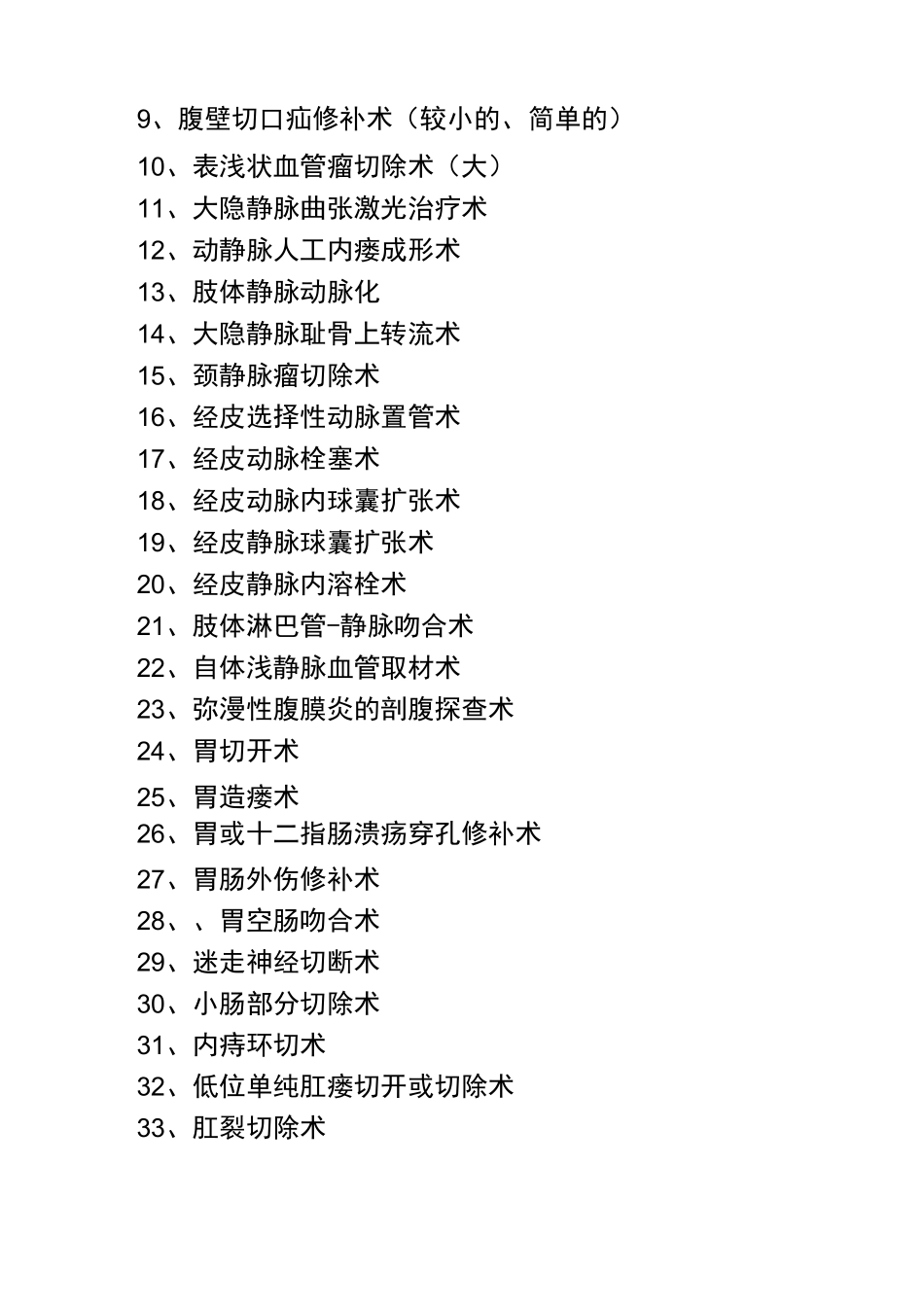 手术分级分类目录_第2页