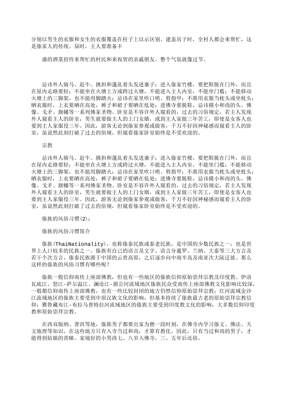 傣族的风俗习惯完整版_第3页