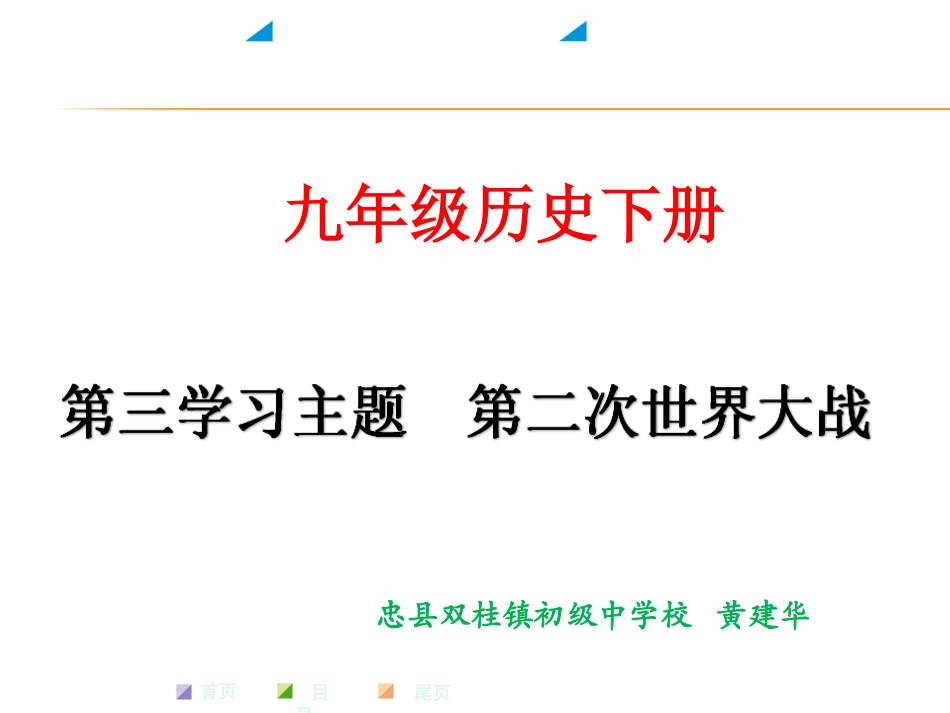 九下册二战复习提纲_第1页