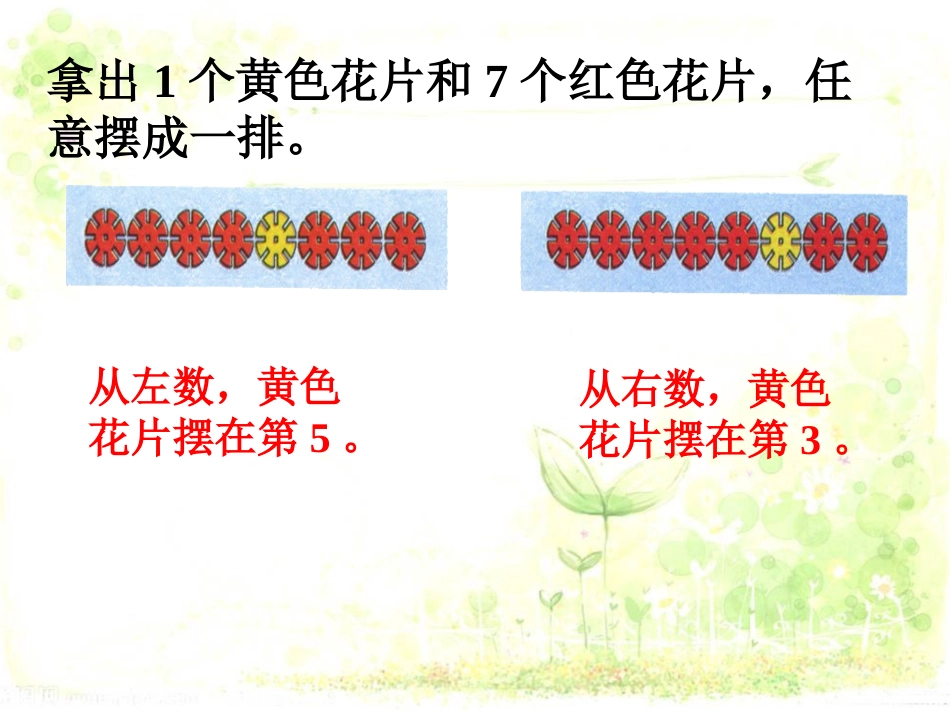 新人教版一年级上册数学《第几》课件_第3页