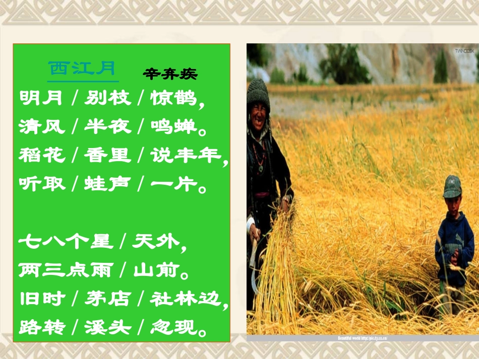 《西江月_夜行黄沙道中》课件_第3页