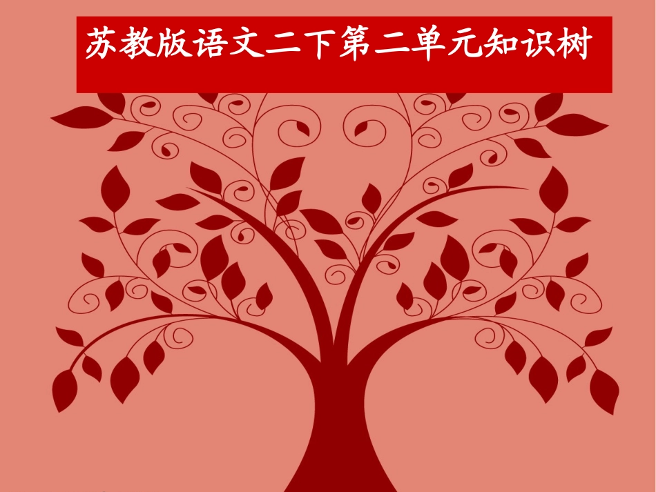 苏教版二下第二单元重难点知识树_第1页