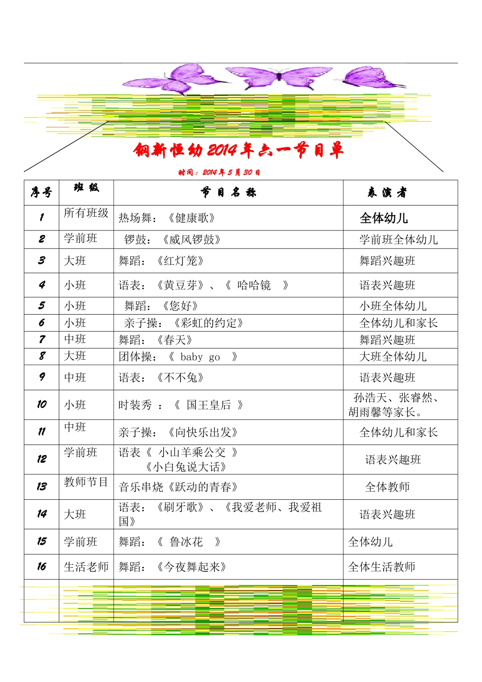 钢新恒幼六一节目表_第1页