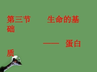 《_生命的基础——蛋白质》