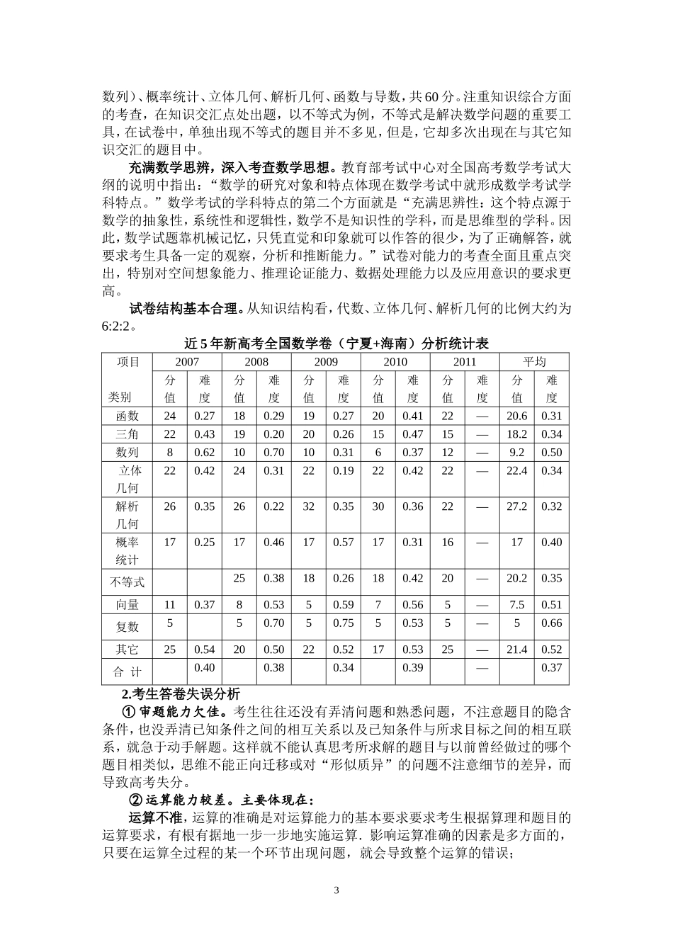 高新课标高考试题特点透视及命题趋势分析_第3页