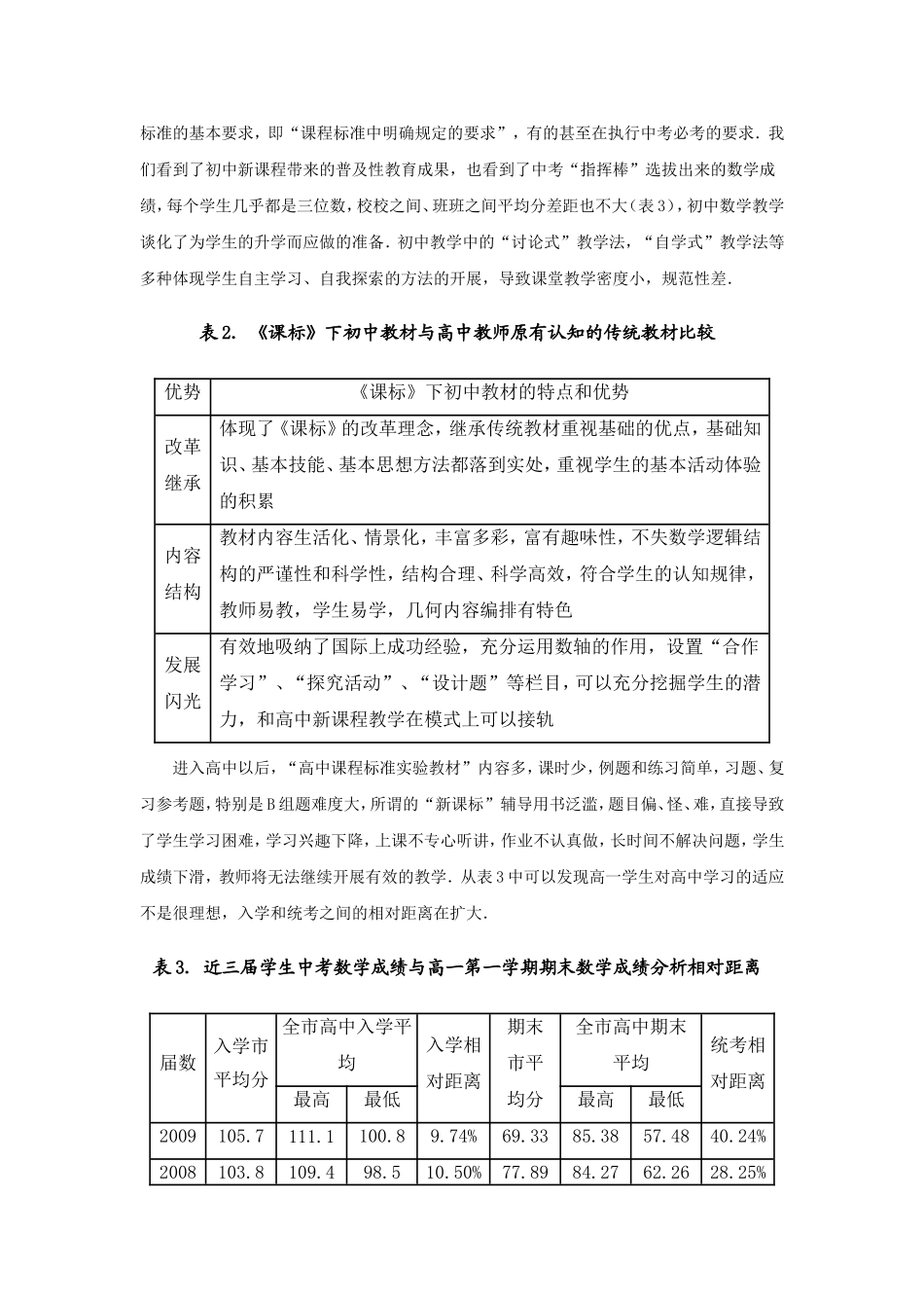 初中与高中数学衔接中的问题分析和对策策略_第2页