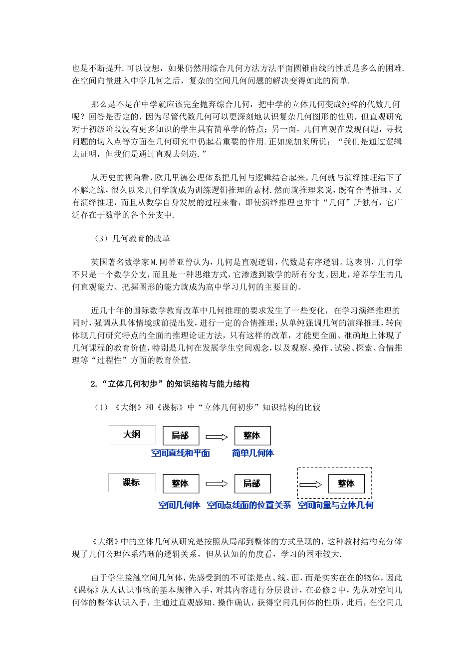 高中数学“立体几何初步”教学研究_第2页