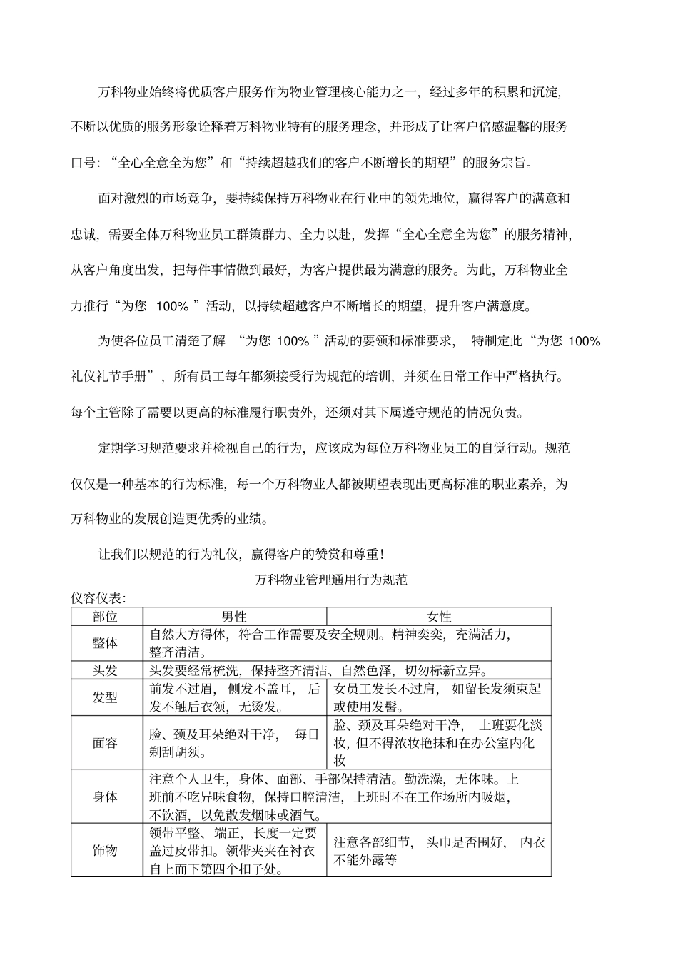 万科物业礼仪礼节手册_第2页