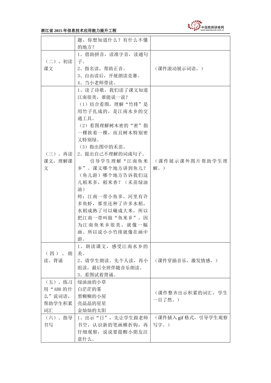《小小竹排画中游》教学设计_第2页
